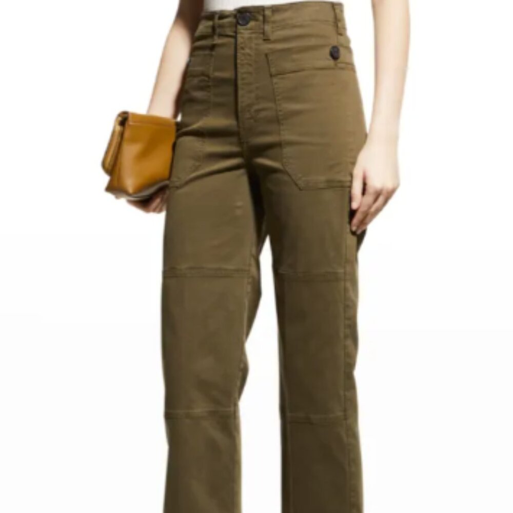 FRAME Army Green Oversized Pocket Utility Pants - 23